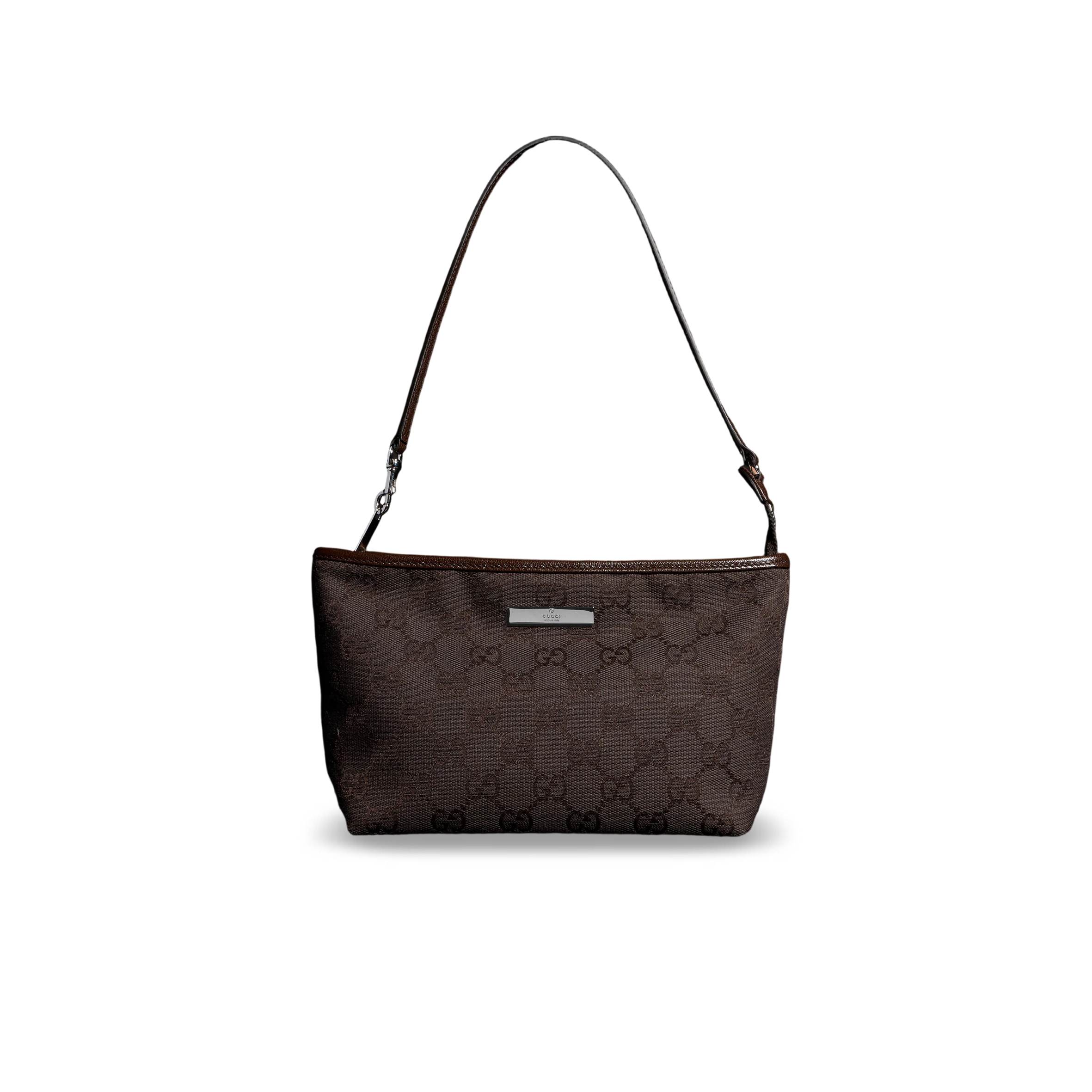 GUCCI SMALL POUCH WITH STRAP AND GUCCI PLAQUE A0014P (17*12.5*10cm)